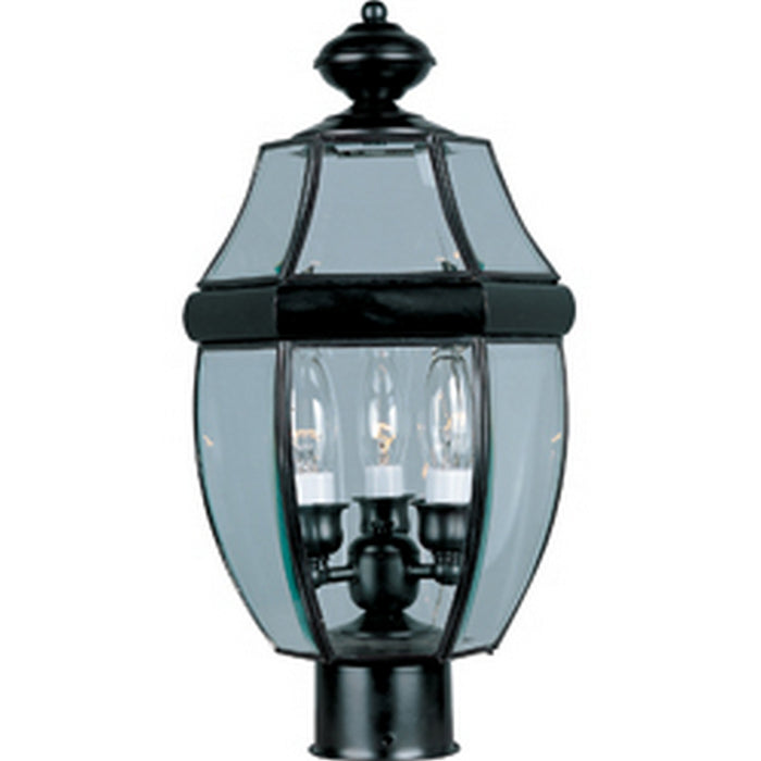 Maxim 6097CLBU Three Light Outdoor Pole/Post Lantern, Burnished