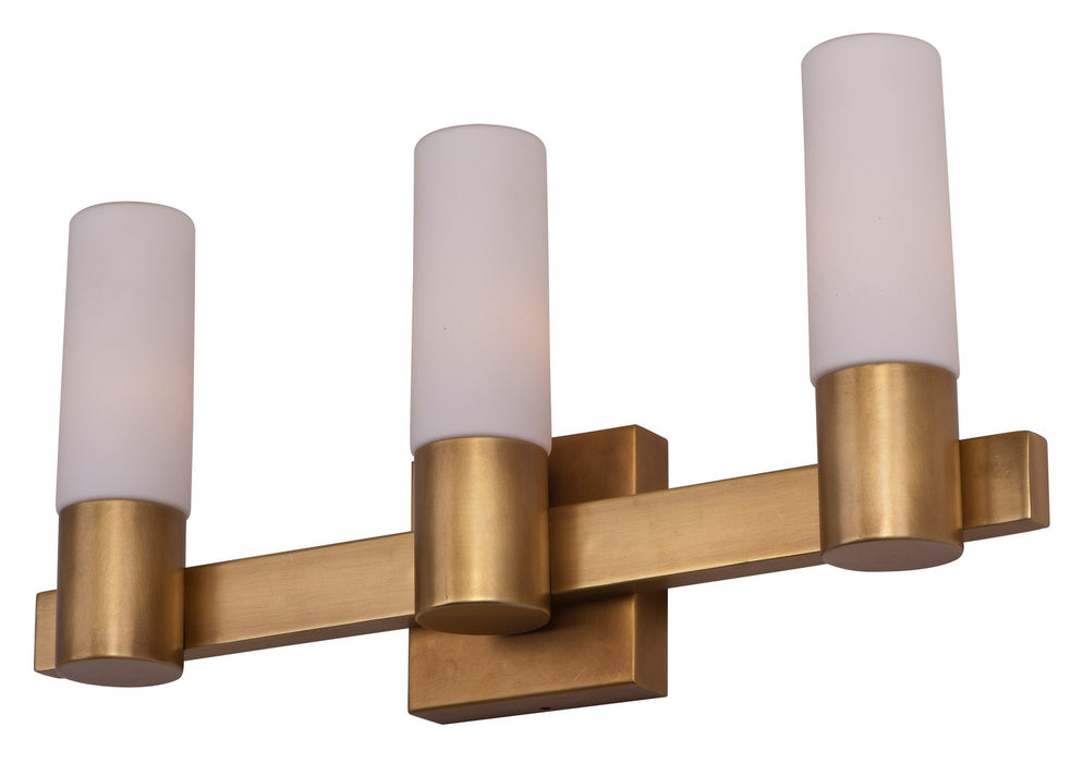 Maxim 22413SWNAB Three Light Bath Vanity, Natural Aged Brass