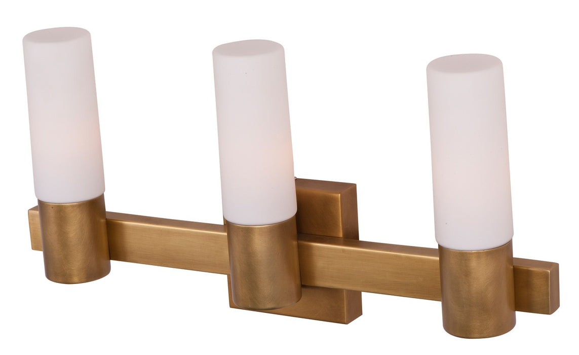 Maxim 22413SWNAB Three Light Bath Vanity, Natural Aged Brass