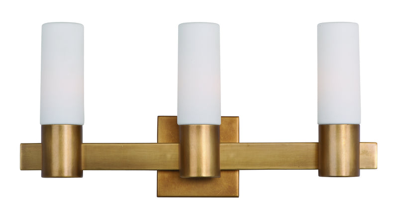Maxim 22413SWNAB Three Light Bath Vanity, Natural Aged Brass