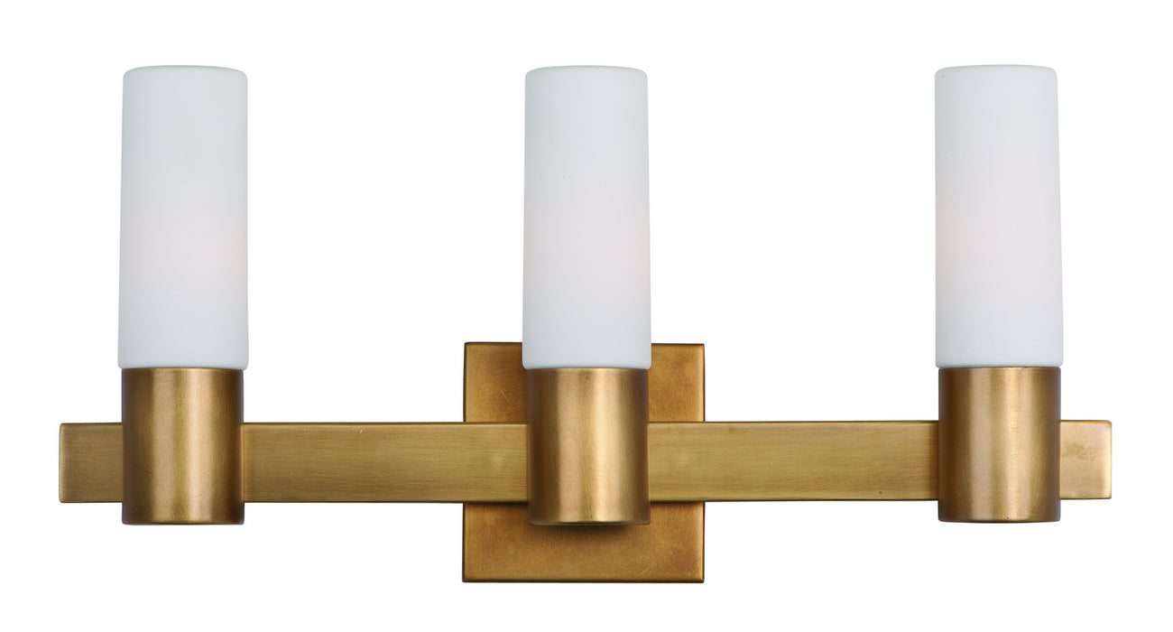Maxim 22413SWNAB Three Light Bath Vanity, Natural Aged Brass