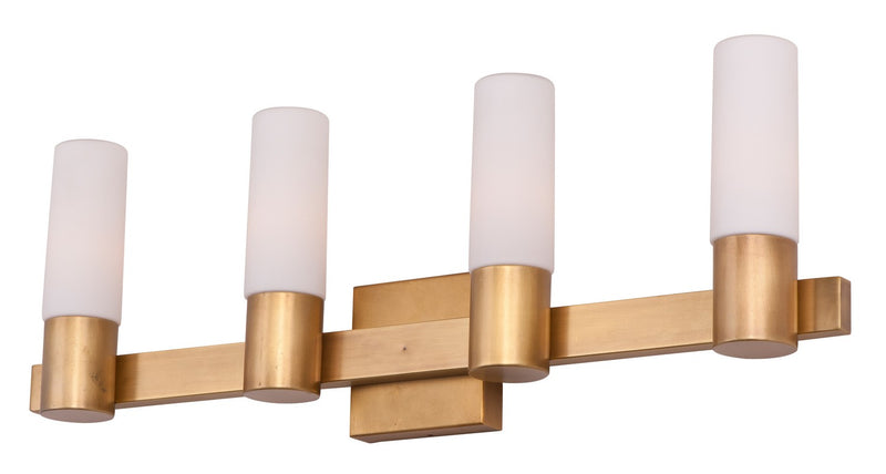 Maxim 22414SWNAB Four Light Bath Vanity, Natural Aged Brass