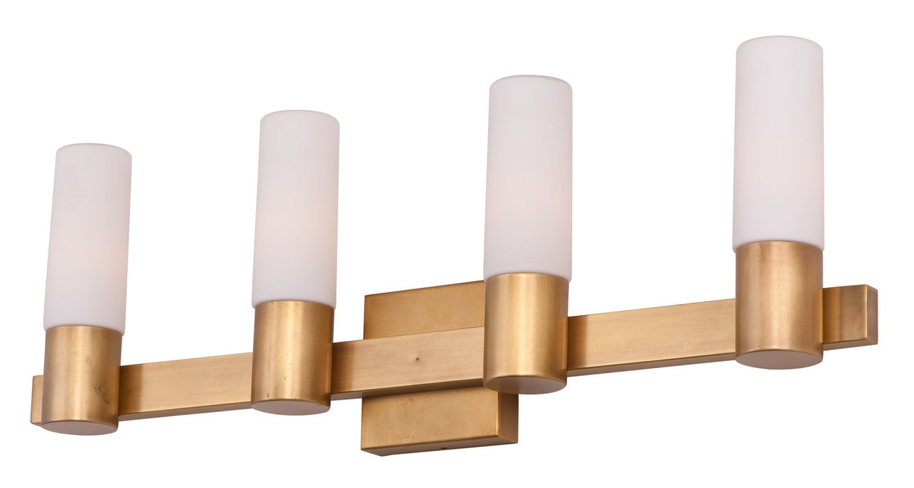 Maxim 22414SWNAB Four Light Bath Vanity, Natural Aged Brass