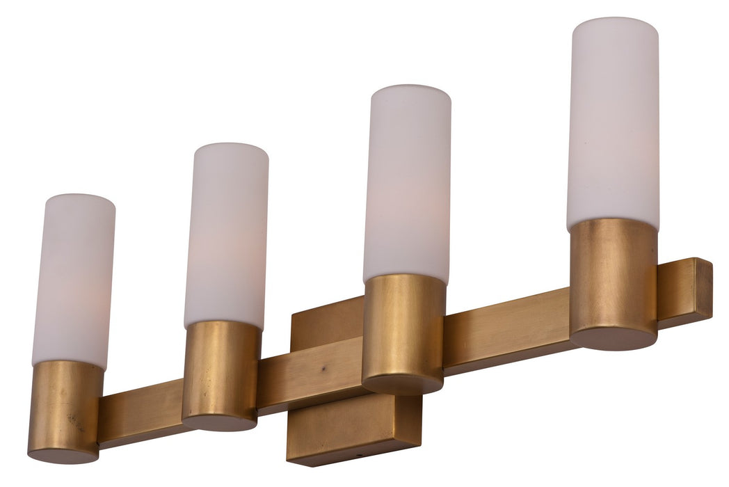Maxim 22414SWNAB Four Light Bath Vanity, Natural Aged Brass