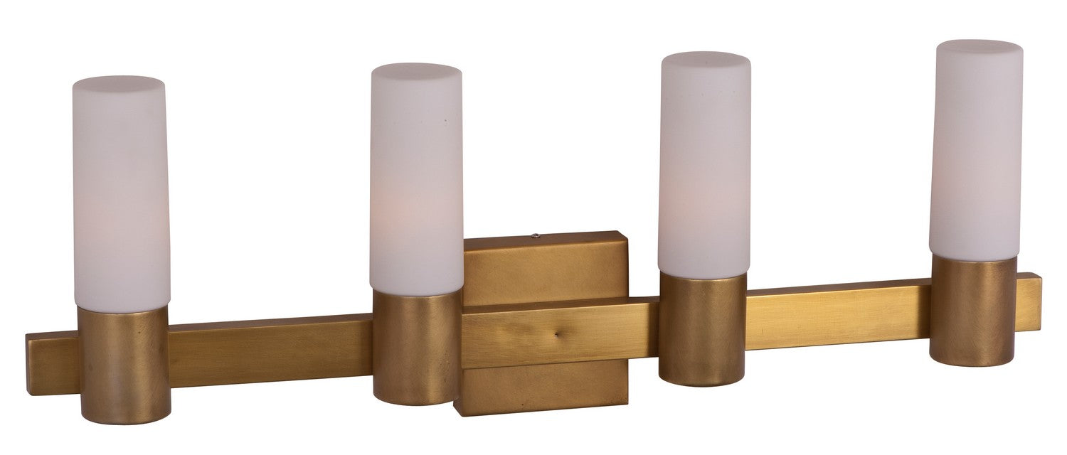 Maxim 22414SWNAB Four Light Bath Vanity, Natural Aged Brass