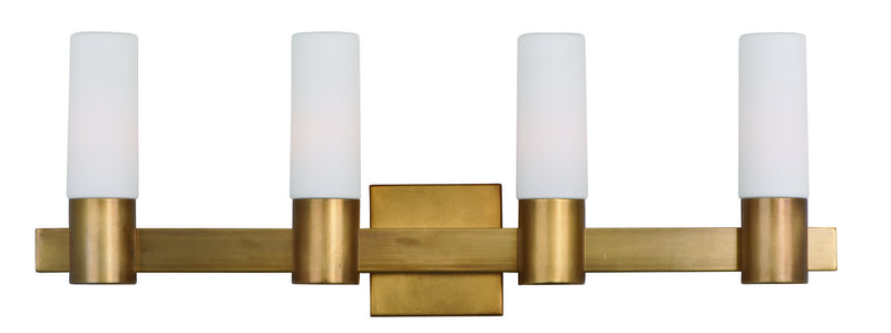 Maxim 22414SWNAB Four Light Bath Vanity, Natural Aged Brass