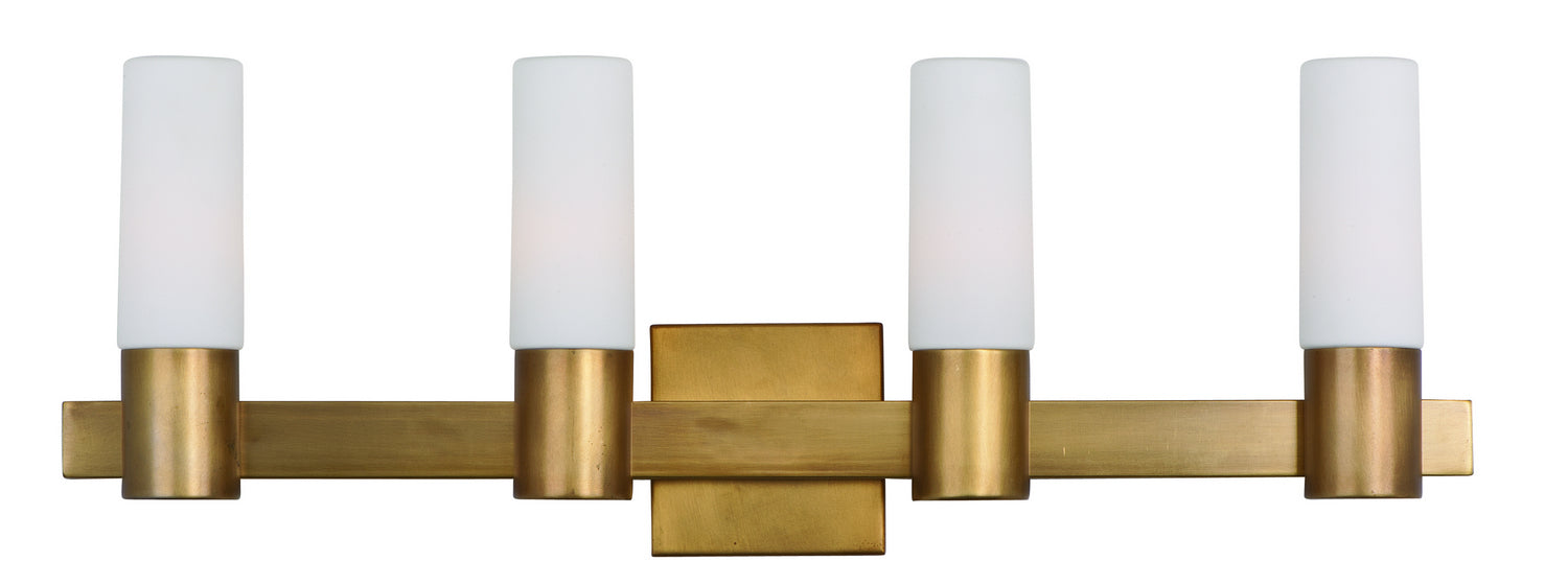 Maxim 22414SWNAB Four Light Bath Vanity, Natural Aged Brass