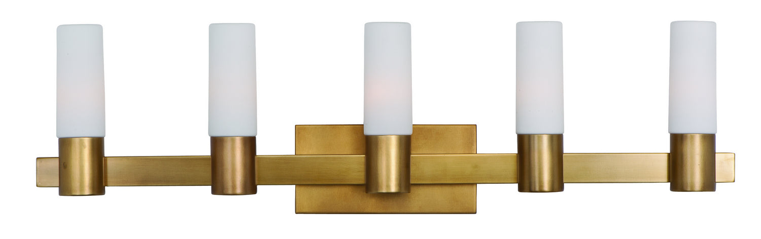 Maxim 22415SWNAB Five Light Bath Vanity, Natural Aged Brass