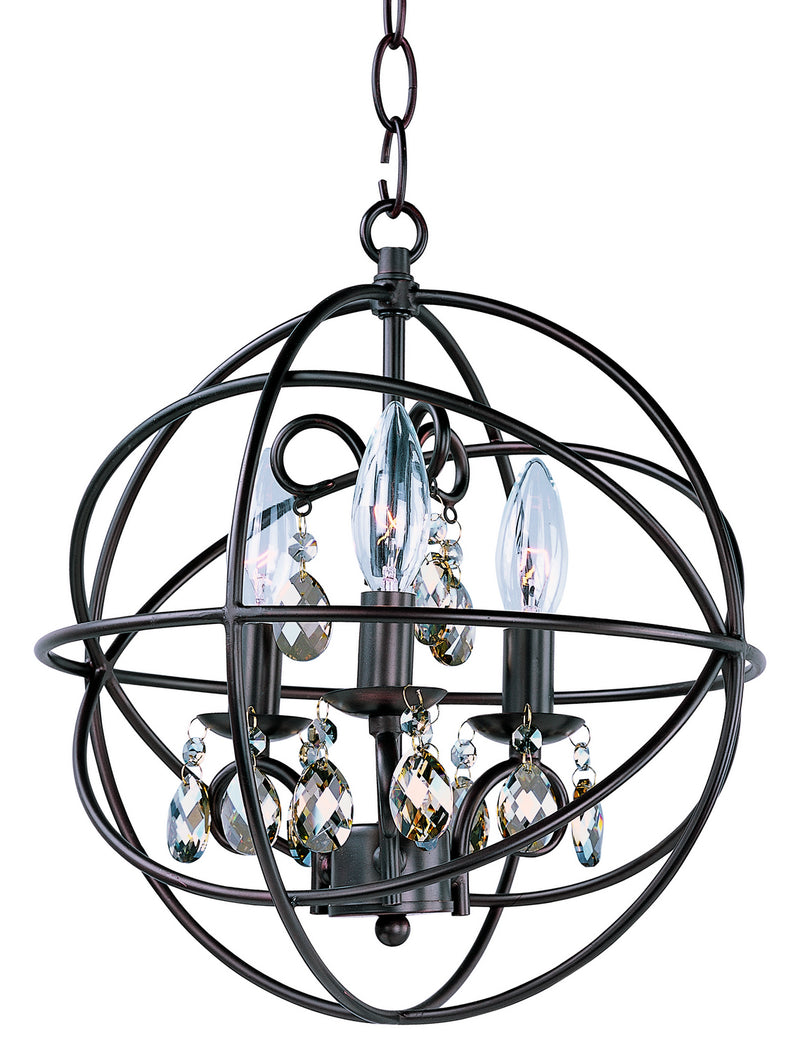 Maxim 25140OI Three Light Pendant, Oil Rubbed Bronze