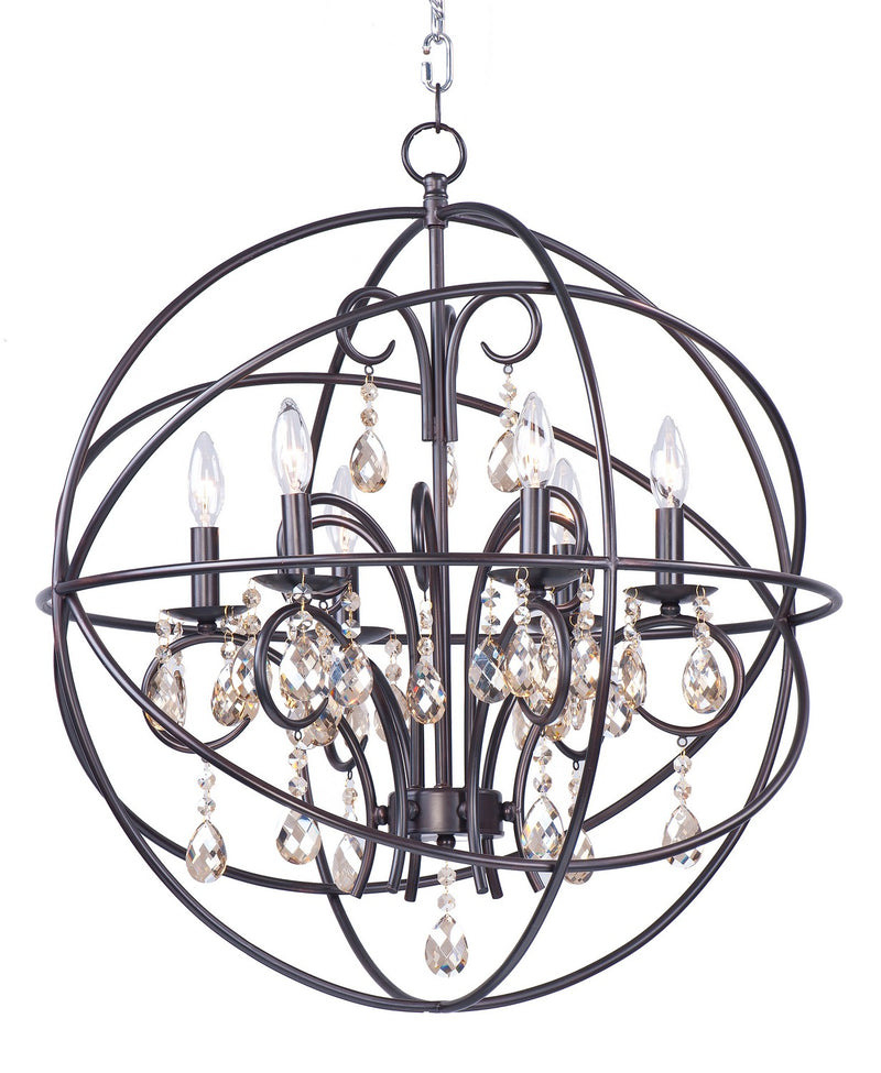 Maxim 25144OI Six Light Pendant, Oil Rubbed Bronze
