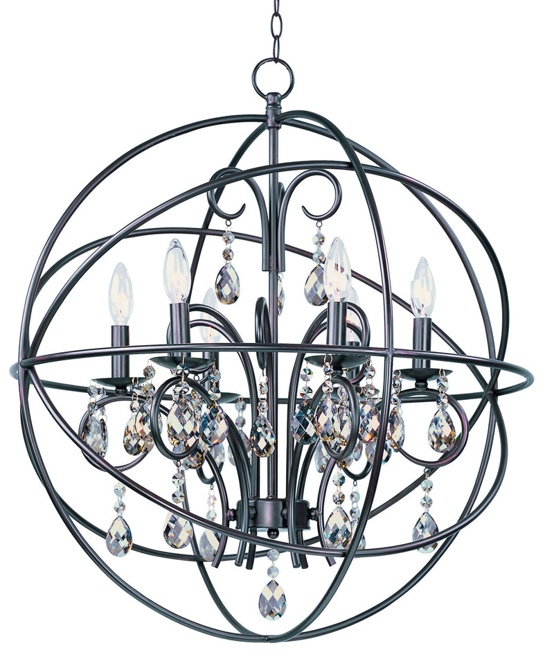 Maxim 25144OI Six Light Pendant, Oil Rubbed Bronze