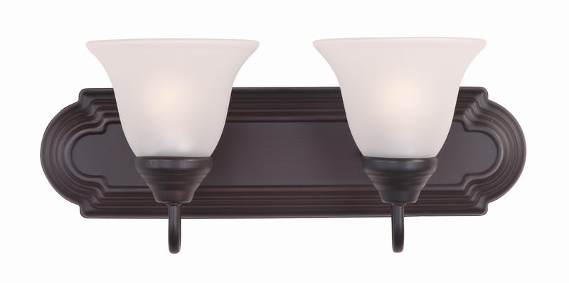 Maxim 8012FTOI Two Light Bath Vanity, Oil Rubbed Bronze