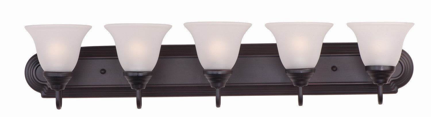 Maxim 8015FTOI Five Light Bath Vanity, Oil Rubbed Bronze