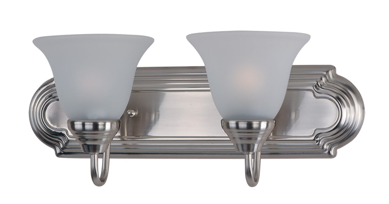 Maxim 8012FTSN Two Light Bath Vanity, Satin Nickel