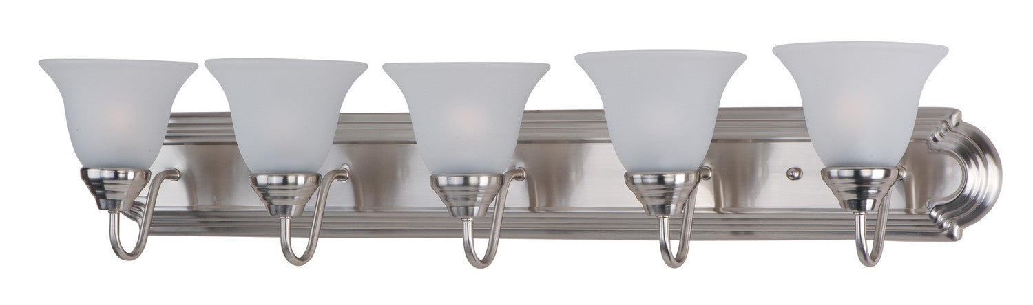 Maxim 8015FTSN Five Light Bath Vanity, Satin Nickel