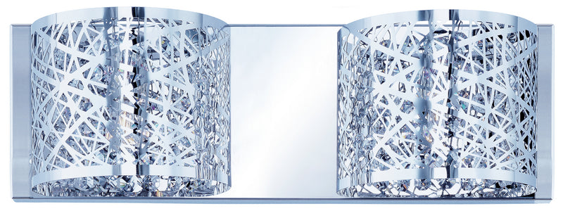 ET2 E21315-10PC Two Light Bath Vanity, Polished Chrome
