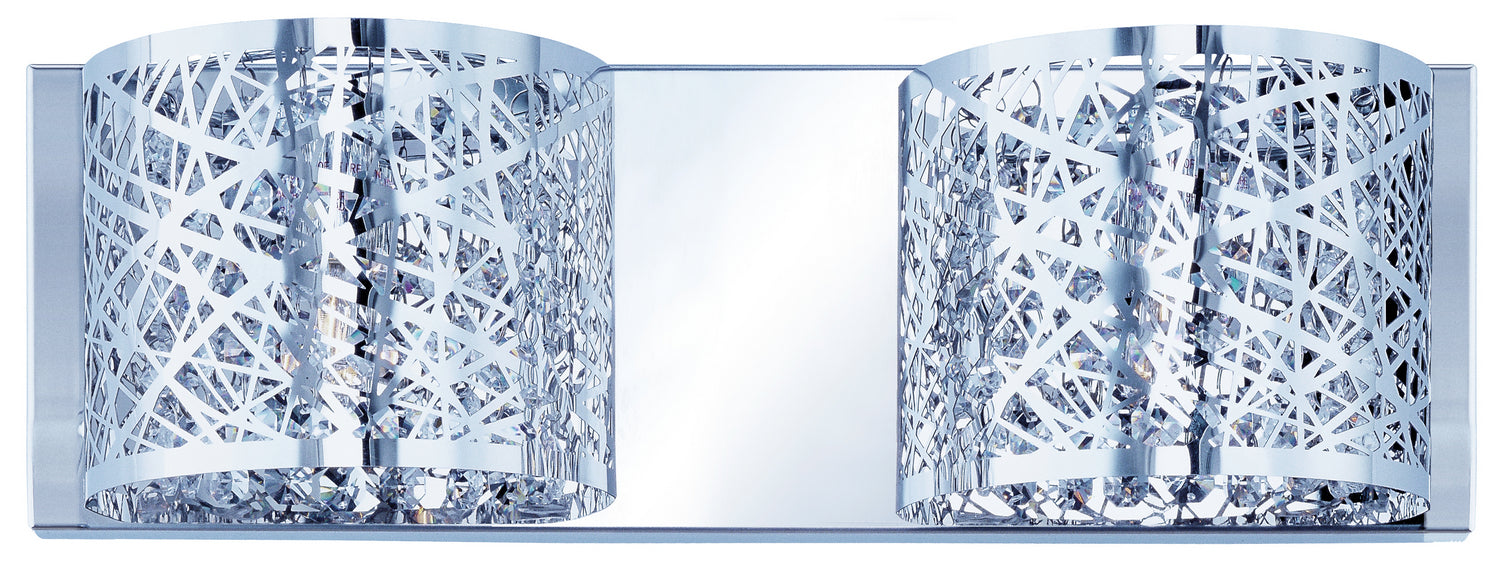 ET2 E21315-10PC Two Light Bath Vanity, Polished Chrome
