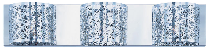 ET2 E21316-10PC Three Light Bath Vanity, Polished Chrome