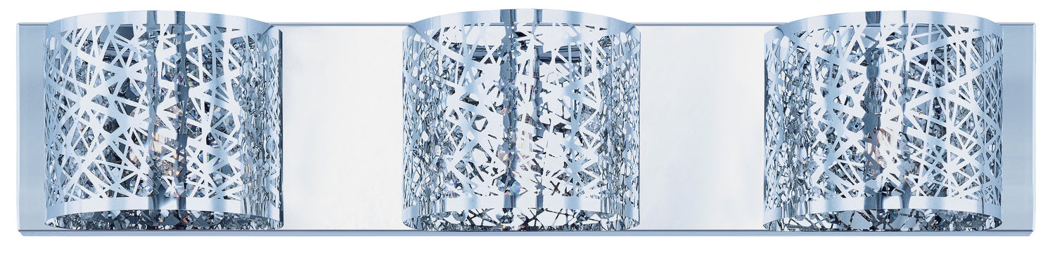 ET2 E21316-10PC Three Light Bath Vanity, Polished Chrome