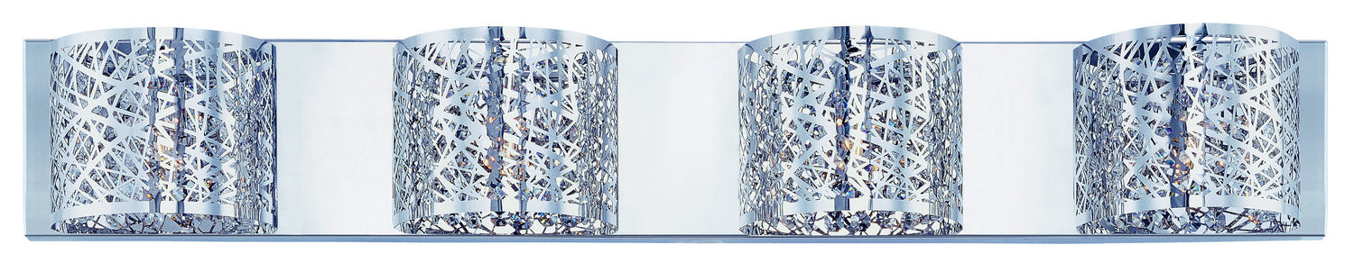 ET2 E21317-10PC Four Light Bath Vanity, Polished Chrome
