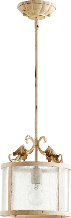 Quorum 3037-70 One Light Pendant, Persian White