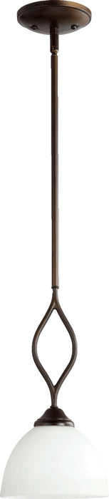 Quorum 3050-86 One Light Pendant, Oiled Bronze
