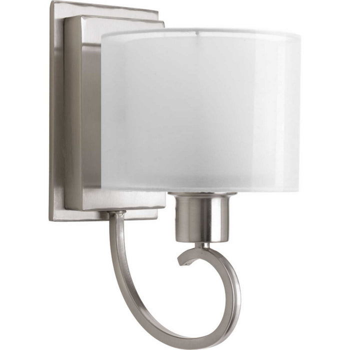 Progress Lighting P2041-09 One Light Bath, Brushed Nickel