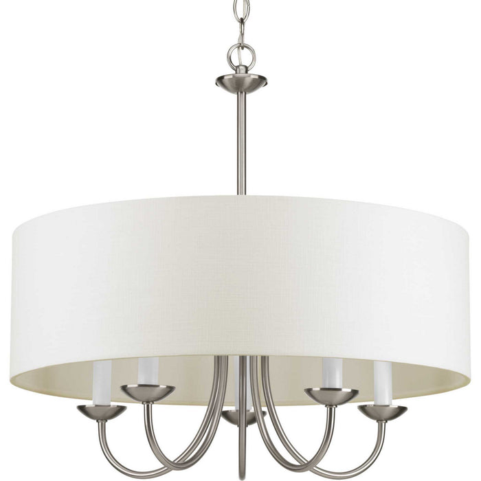 Progress Lighting P4217-09 Five Light Chandelier, Brushed Nickel