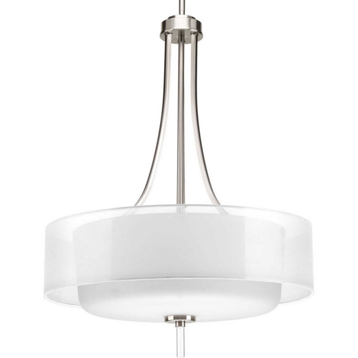 Progress Lighting P5047-09 Four Light Pendant, Brushed Nickel