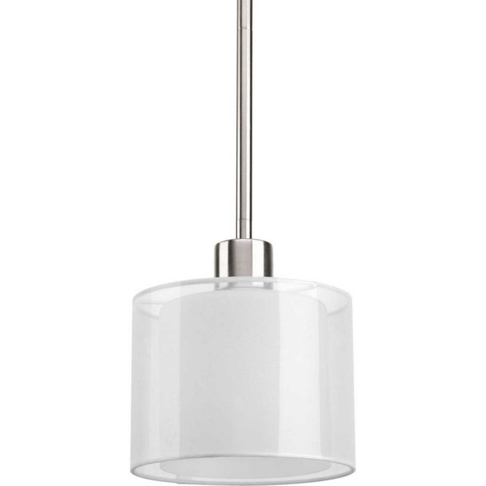 Progress Lighting P5110-09 One Light Mini Pendant, Brushed Nickel
