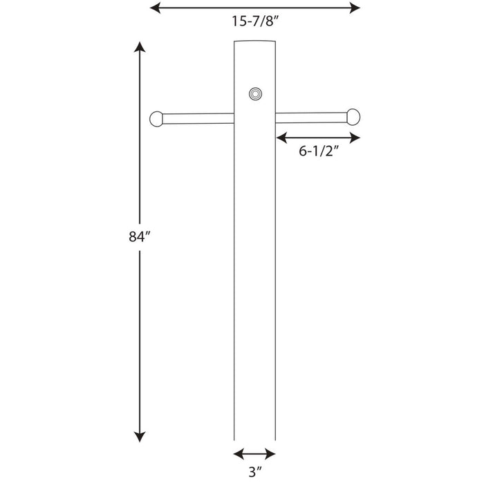 Progress Lighting P5391-20PC Outdoor Post, Antique Bronze