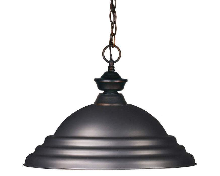 Z-Lite 100701OB-SOB One Light Pendant, Olde Bronze
