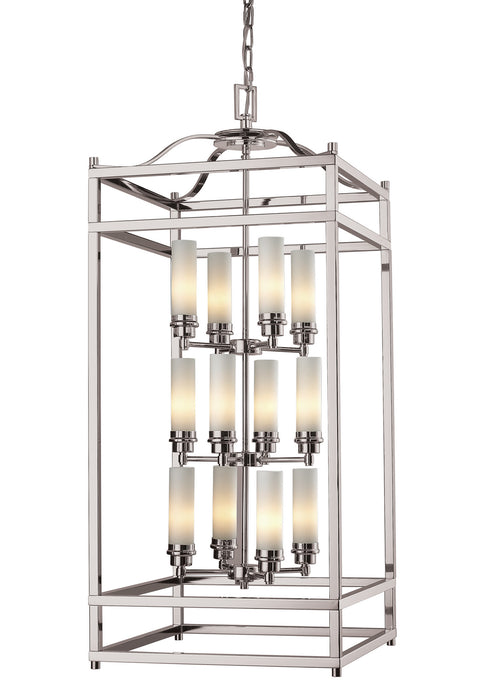 Z-Lite 182-12 12 Light Chandelier, Brushed Nickel