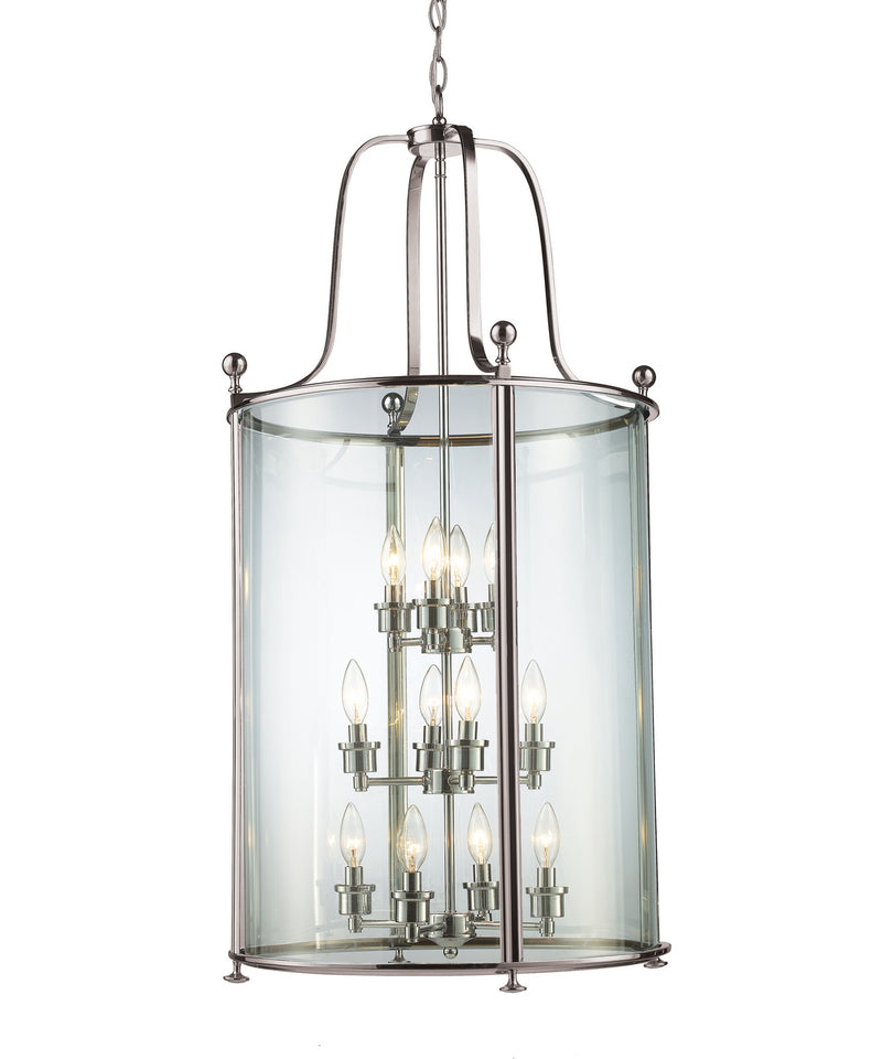 Z-Lite 191-12 12 Light Chandelier, Brushed Nickel