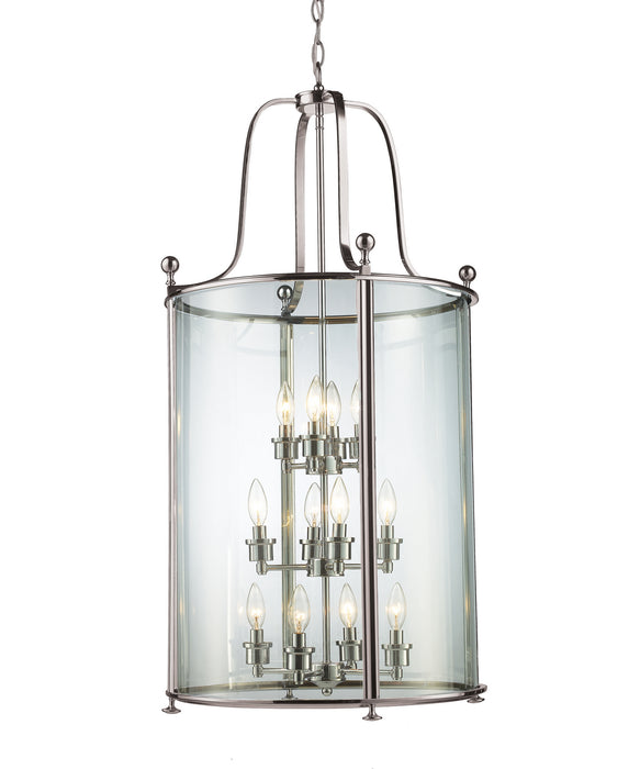 Z-Lite 191-12 12 Light Chandelier, Brushed Nickel