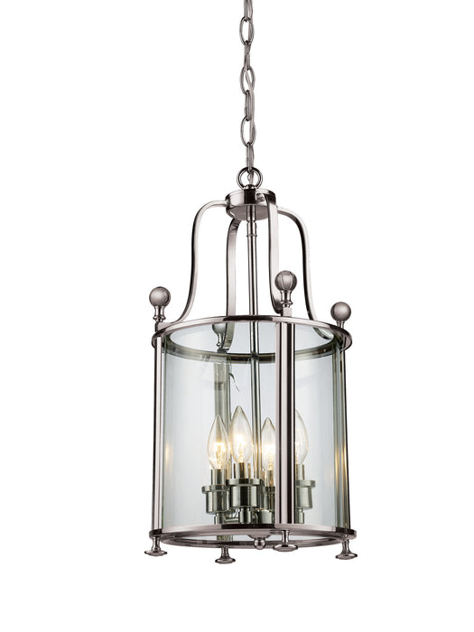Z-Lite 191-4 Four Light Pendant, Brushed Nickel