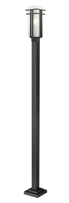 Z-Lite 549PHB-536P-BK One Light Outdoor Post Mounted Fixture, Black