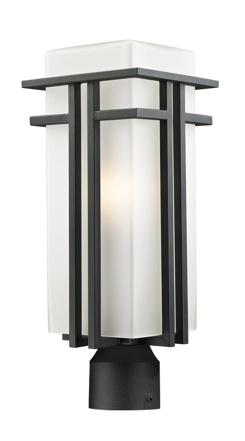 Z-Lite 549PHB-BK-R One Light Outdoor Post Mount Fixture, Black