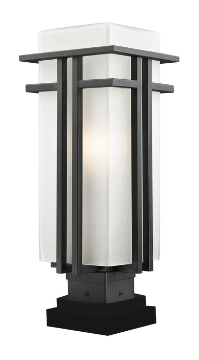 Z-Lite 549PHB-SQPM-BK One Light Outdoor Pier Mounted Fixture, Black