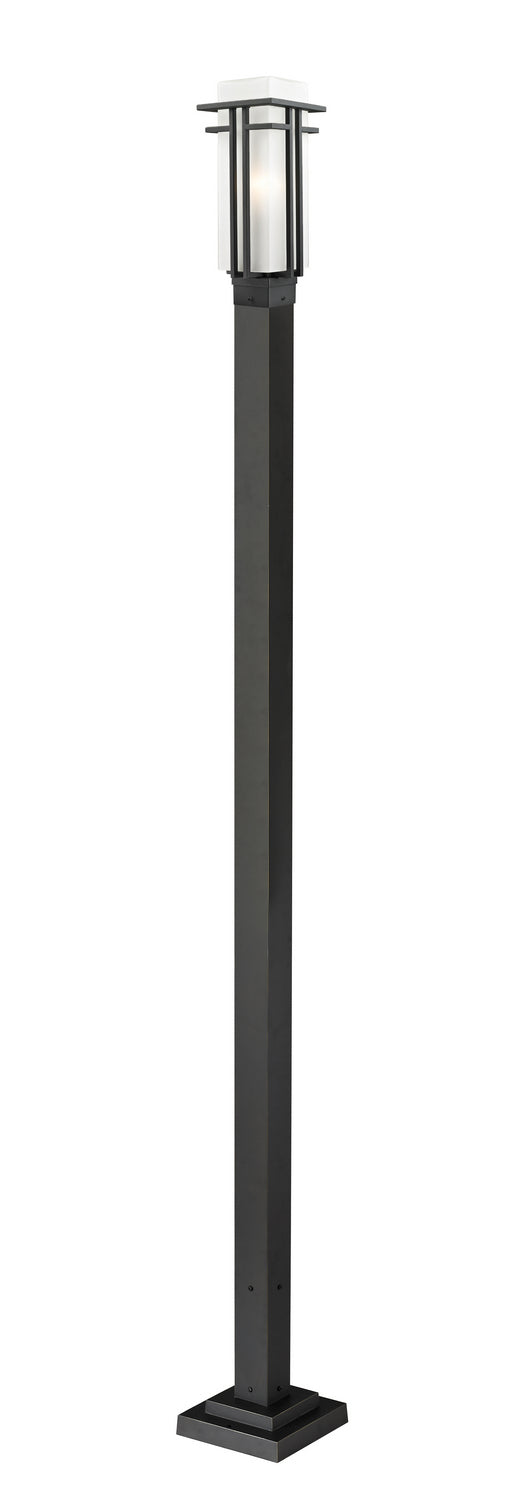 Z-Lite 549PHM-536P-BK One Light Outdoor Post Mounted Fixture, Black
