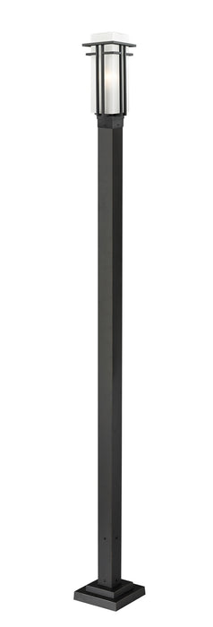 Z-Lite 549PHM-536P-BK One Light Outdoor Post Mounted Fixture, Black
