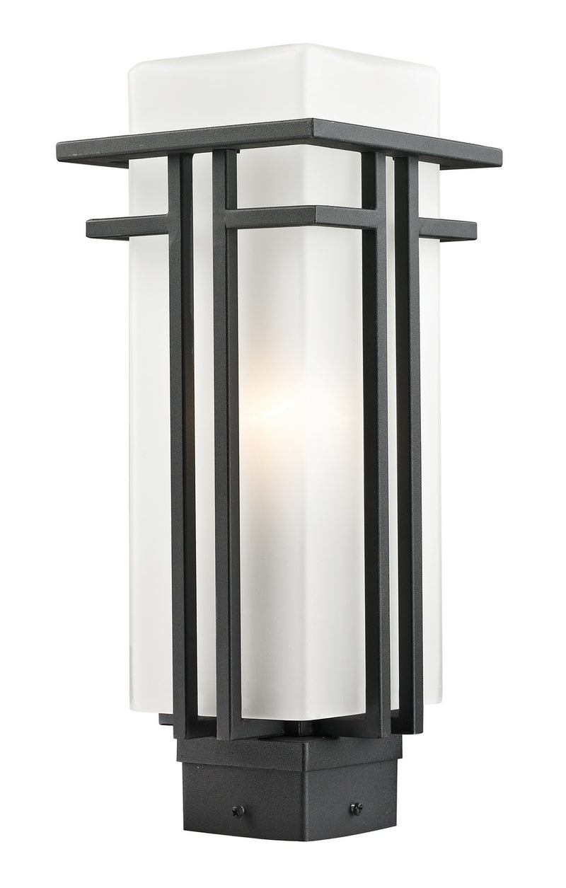 Z-Lite 549PHM-BK One Light Outdoor Post Mount Fixture, Black