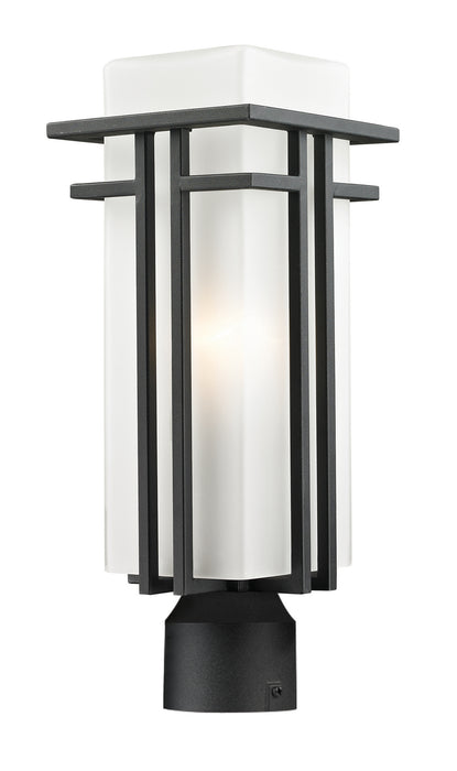 Z-Lite 549PHM-BK-R One Light Outdoor Post Mount Fixture, Black