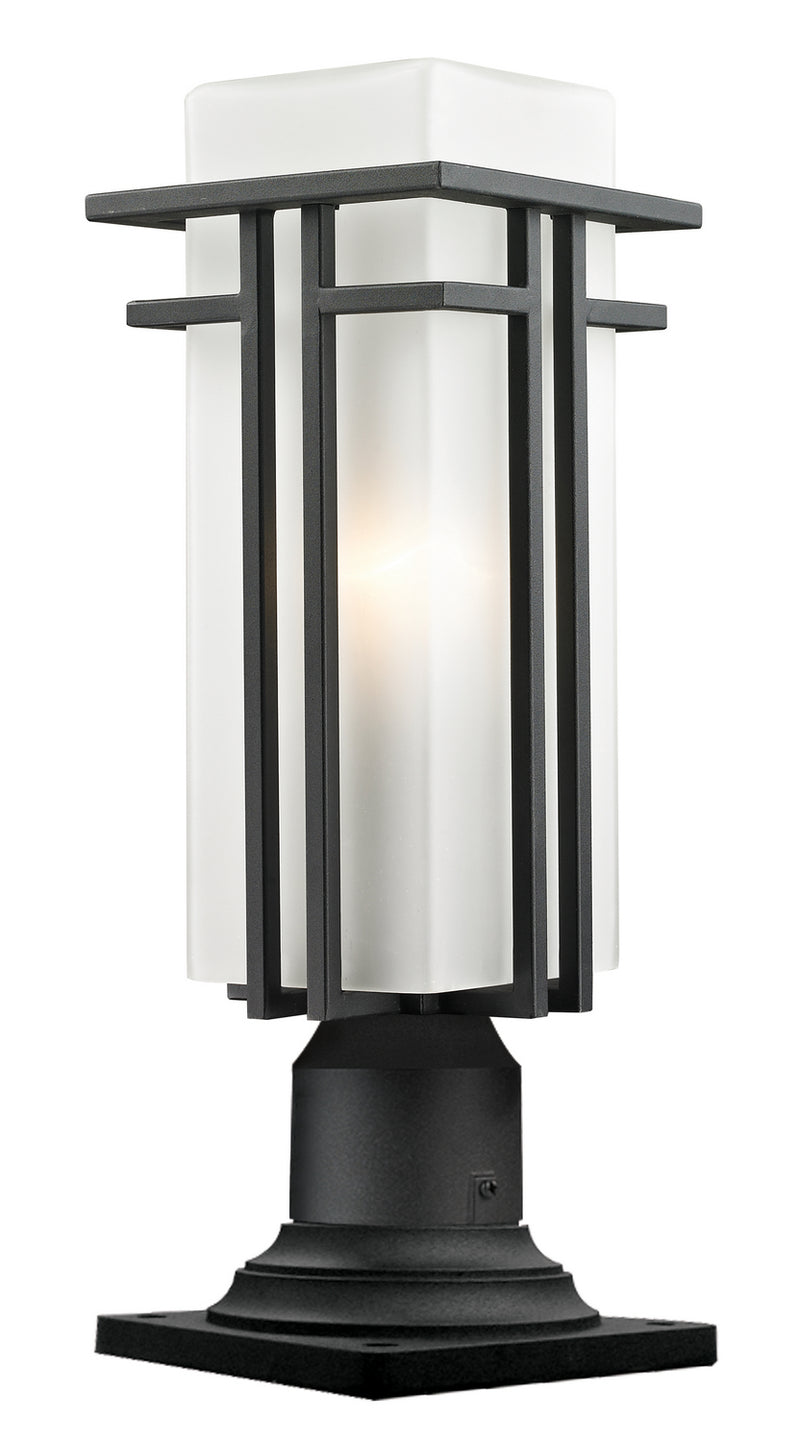 Z-Lite 549PHMR-533PM-BK One Light Outdoor Pier Mounted Fixture, Black