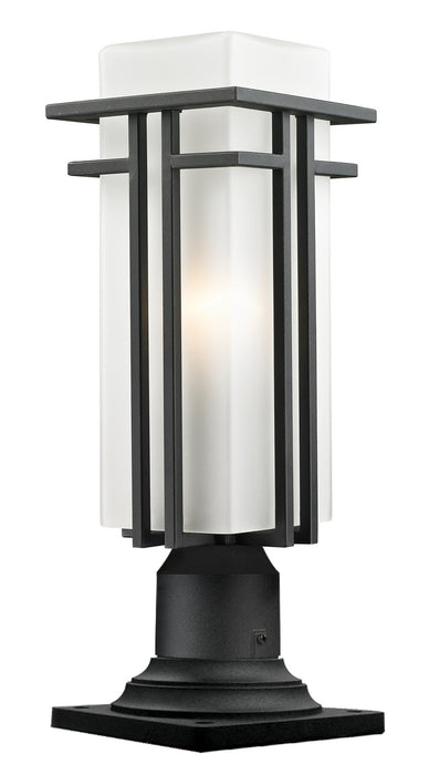Z-Lite 549PHMR-533PM-BK One Light Outdoor Pier Mounted Fixture, Black