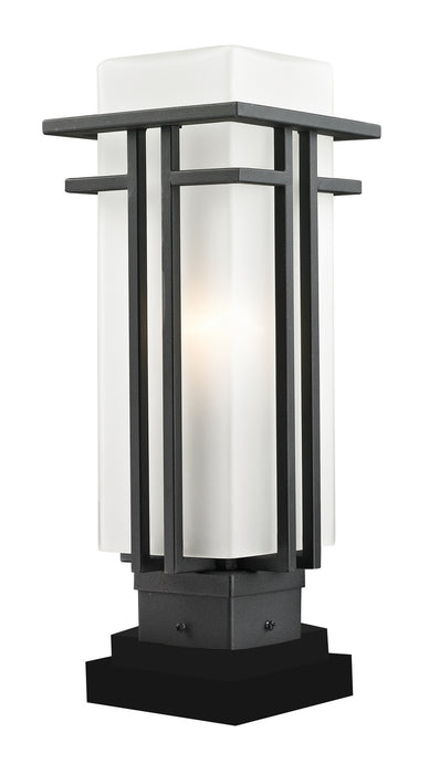Z-Lite 549PHM-SQPM-BK One Light Outdoor Pier Mounted Fixture, Black
