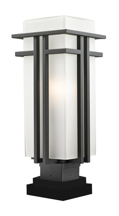 Z-Lite 550PHB-SQPM-ORBZ One Light Outdoor Pier Mount, Outdoor Rubbed Bronze