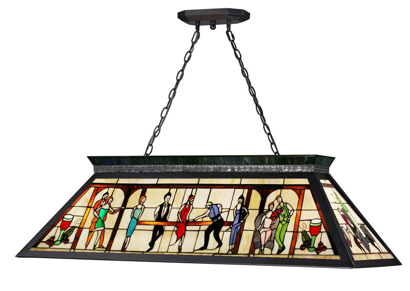 Z-Lite KD28 Four Light Billiard, Matte Black