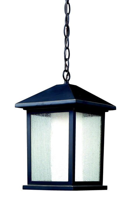 Z-Lite 524CHM One Light Outdoor Chain Mount Ceiling Fixture, Oil Rubbed Bronze