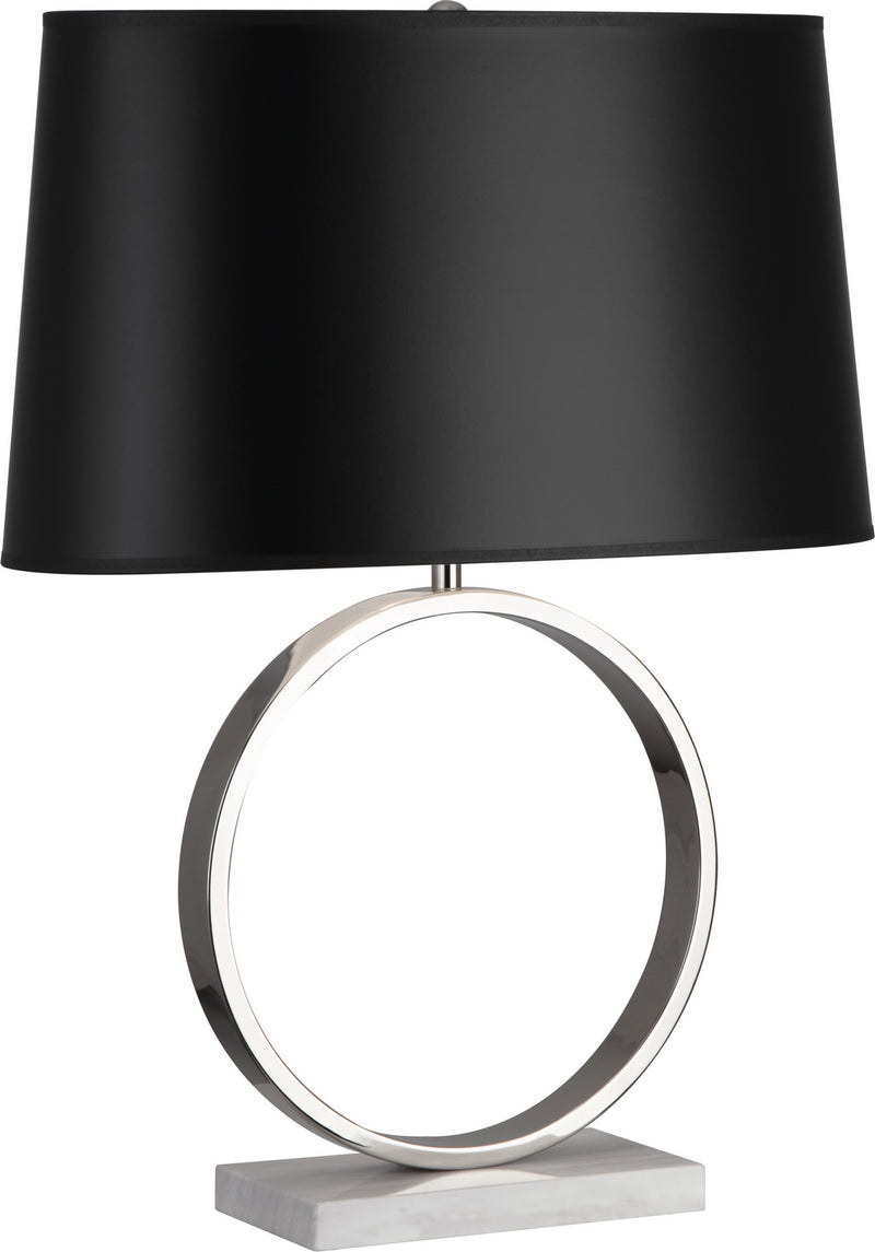 Robert Abbey 2791B One Light Table Lamp, Polished Nickel